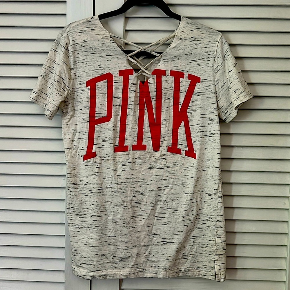 Victoria’s Secret Pink Womens T-Shirt XS Grey